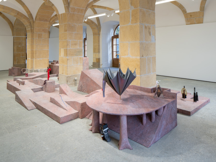 Exhibition view, Accoutrements, Rasmus Myrup, Centre d'Art Contemporain Yverdon-les-Bains (CACY), 2025-2026. Photo credit: Anne-Laure Lechat