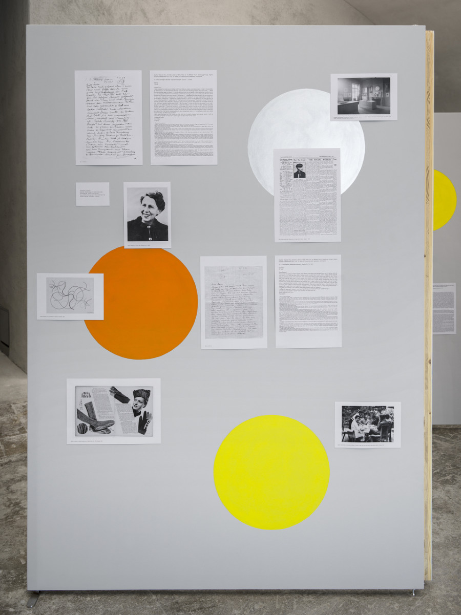 Exhibition view Sophie Taeuber-Arp / Mai-Thu Perret «Ich bin wü ü ü ü ü ü ü ü tend», Cabaret Voltaire 2022; Mai-Thu Perret, Untitled (for S.T.), 2022. Photo: Cedric Mussano
