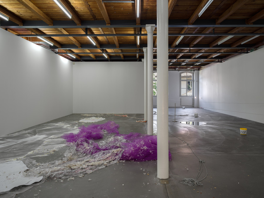 Jason Dodge, installation view, Kunsthalle Friart Fribourg, 2026. Photo: Cedric Mussano