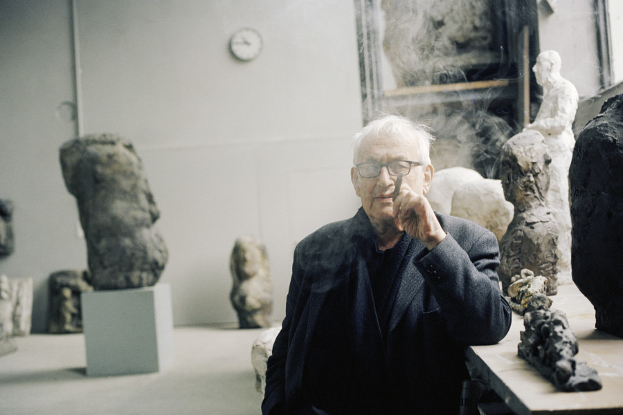 Hans Josephsohn at Kesselhaus St. Gallen. ca. 2006. Foto Katalin Deér, Kesselhaus Josephsohn