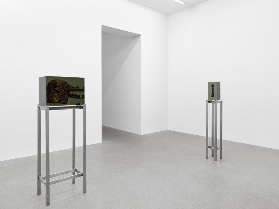 Installation view, Matthew Angelo Harrison, American Ghost, Galerie Eva Presenhuber, Waldmannstrasse, Zurich, 2024. © Matthew Angelo Harrison. Courtesy the artist and Galerie Eva Presenhuber, Zurich / Vienna. Photo: Stefan Altenburger Photography, Zürich