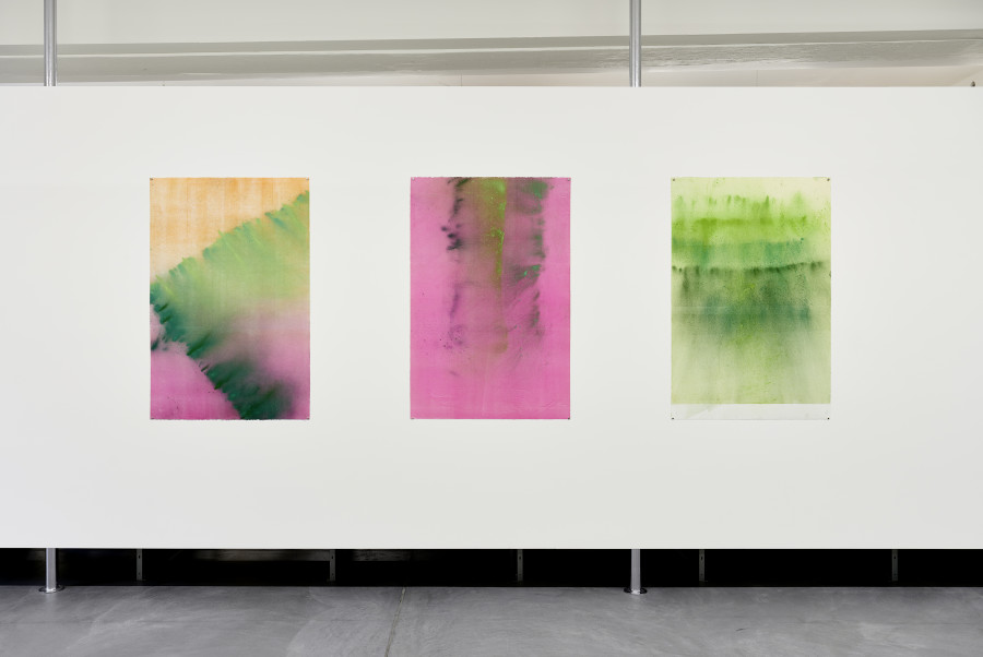 Installation view, monotypes shift, Part II, Edition VFO, 2023-2024. Photo credit: Bernhard Strauss