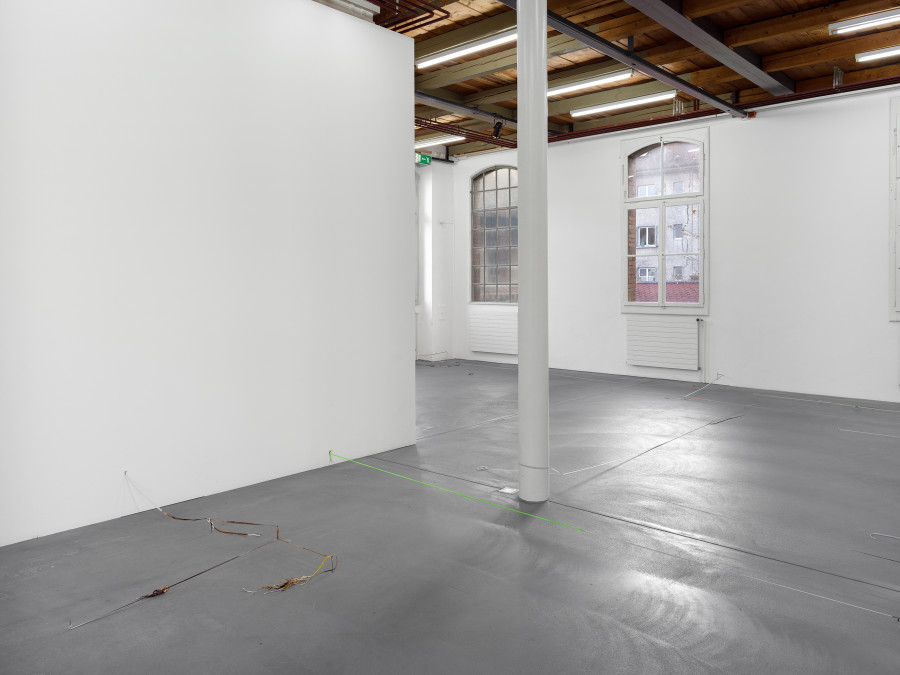 Olga Balema, The bizarre space of complex numbers, installation view, Kunsthalle Friart Fribourg, 2025. Photo: Cedric Mussano