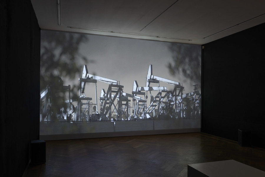 Installation view, Regionale 22, ... von möglichen Welten, Kunsthalle Basel, 2021, view on Işık Kaya & Thomas Georg Blank, Crude Aesthetics, 2021. Photo: Philipp Hänger / Kunsthalle Basel