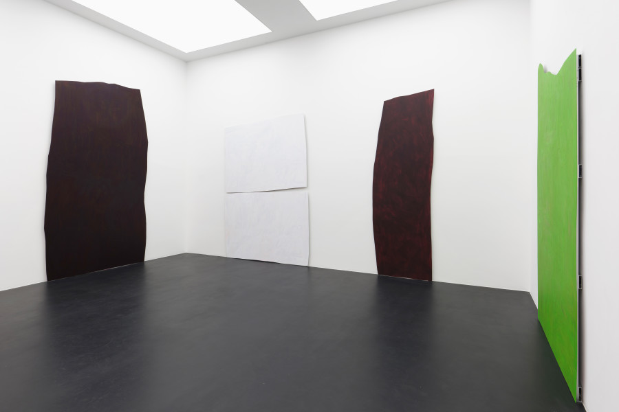 Exhibition view, Imi Knoebel, Standing paintings, von Bartha, 2021-2022. Courtesy von Bartha & The Artist, Photo: Conradin Frei