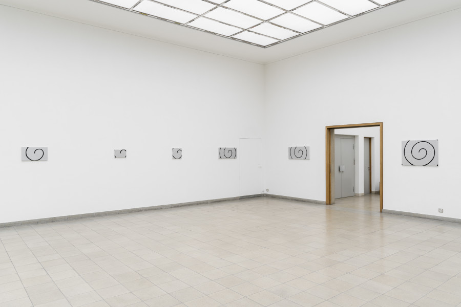 Spiral 1 – Spiral 19 2022 (19 paintings) Marker and acrylic on canva, Courtesy the artist and Weiss Falk, Basel / Zurich