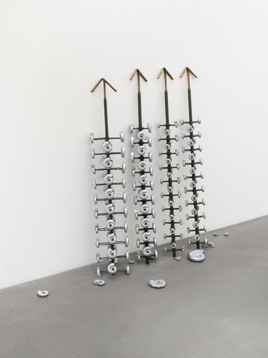 Exhibition view, Alice Channer, Heavy Metals / Silk Cut, Kunstmuseum Appenzell / Kunsthalle Appenzell, 2023. Photography: Roman März