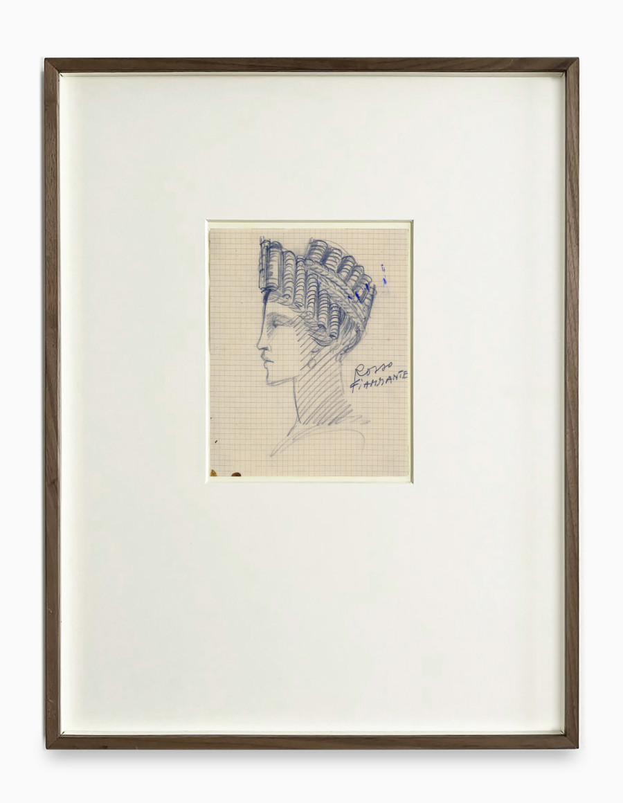 Federico Fellini, Working drawing for Satyricon #FF09, 1969