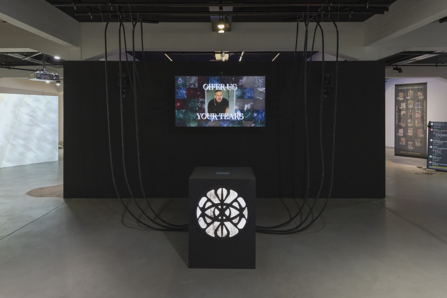 Zach Blas, 576 Tears, 2022–2026, «New Rituals [for the End of the World]», 2026, HEK, photo: Franz Wamhof