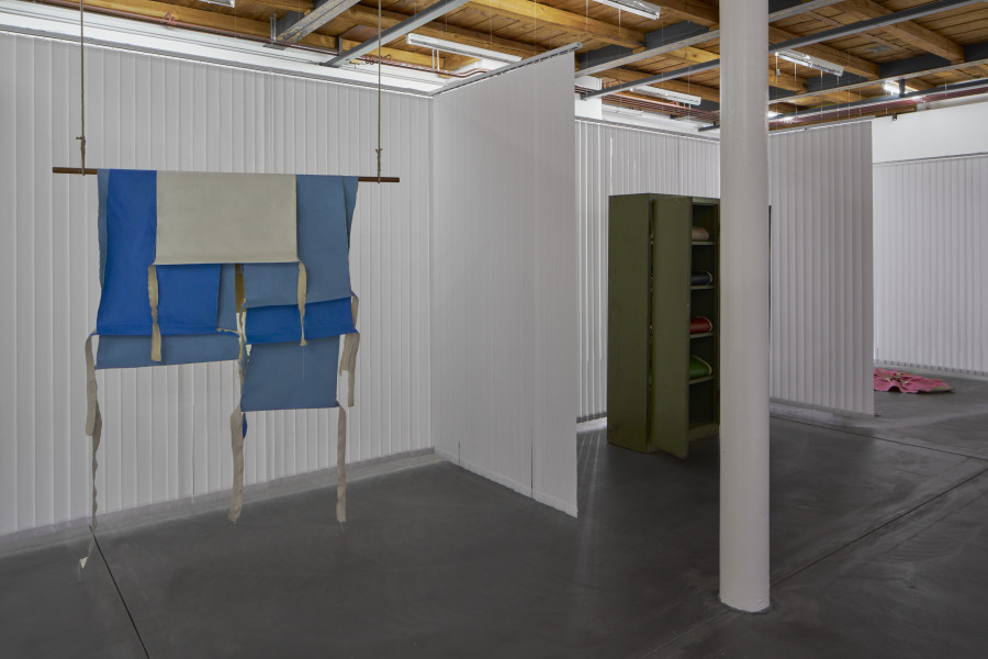 Installation view, Azize Ferizi, Spring / Summer 25 , Kunsthalle Friart Fribourg, 2025. Photo: Guillaume Python. Courtesy of the artist and Kunsthalle Friart Fribourg