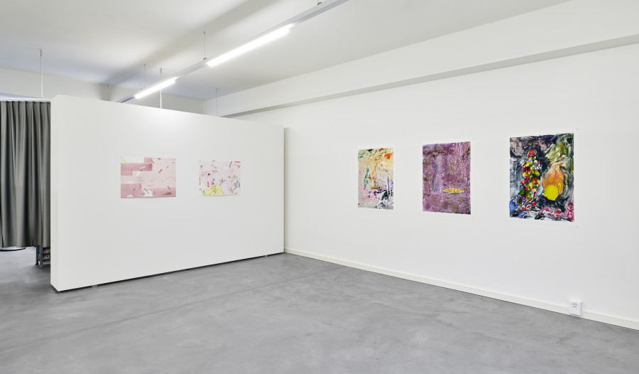 Installation view, monotypes shift, Part II, Edition VFO, 2023-2024. Photo credit: Bernhard Strauss