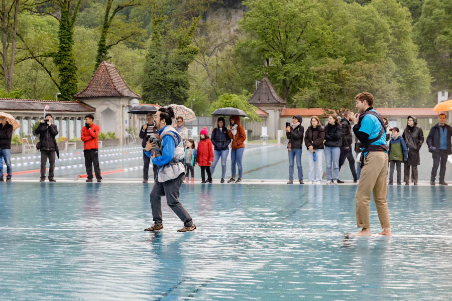 Live Performance Ei Arakawa, Don't Give Up, 13.05.2023, Les Bains de la Motta, Kunsthalle Friart Fribourg. Photo Julie Folly