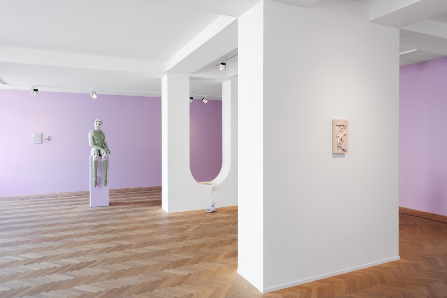 Installation view of Becky Tucker, 'The Quarry', 2025, Galerie Fabian Lang, Zürich. Credit: Courtesy of the artist and Galerie Fabian Lang. Copyright: © Fabian Lang