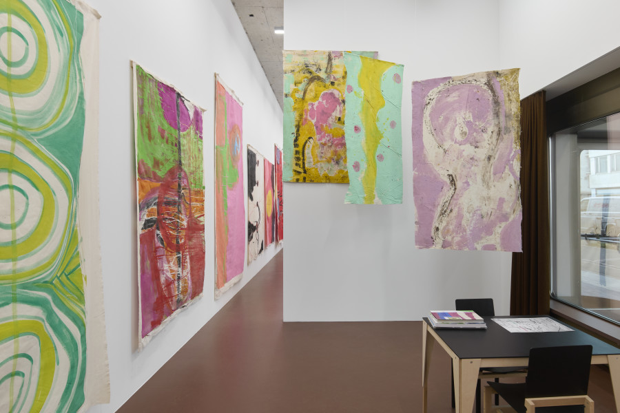 Installation view, Vivian Suter, Snake Nights, Karma International, Zurich, 2025-2026. Photo: © Flavio Karrer