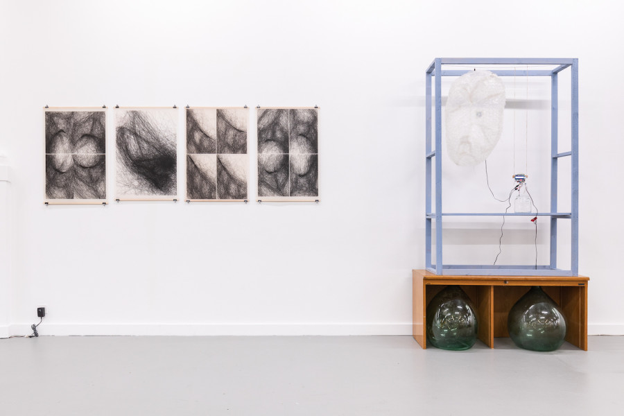 Exhibition view, Quido Sen, Sorgen Sie dafür, dass nach Ihrem Ableben Ihr Vorsterbekapital in richtige Hände kommt, Kunsthalle Luzern, 2023. Photo credit: Kilian Bannwart