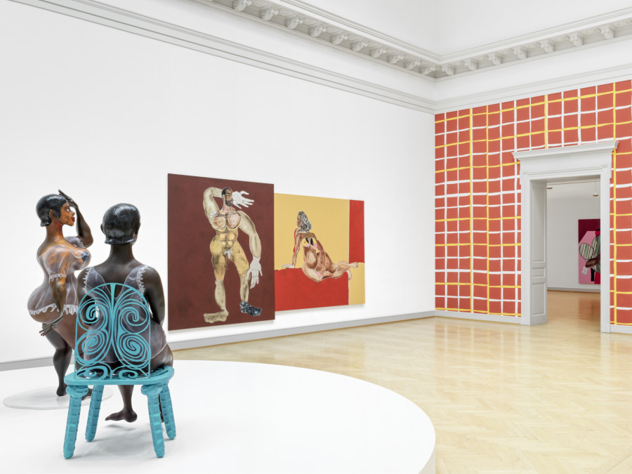 Tschabalala Self, Inside Out, Installation view, 2023, Kunstmuseum St.Gallen, Photo: Stefan Altenburger.