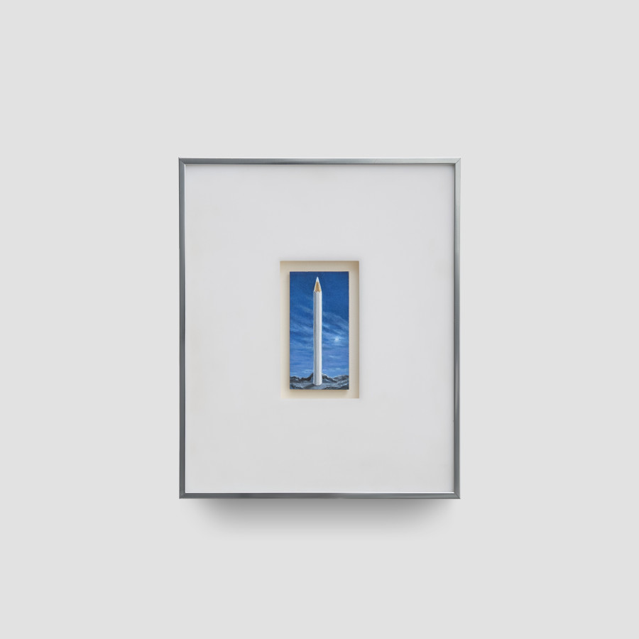Fanny Brennan, White pencil, 1996. Oil on board. 7,6 × 3,8 cm. Photo credit: Philipp Rupp