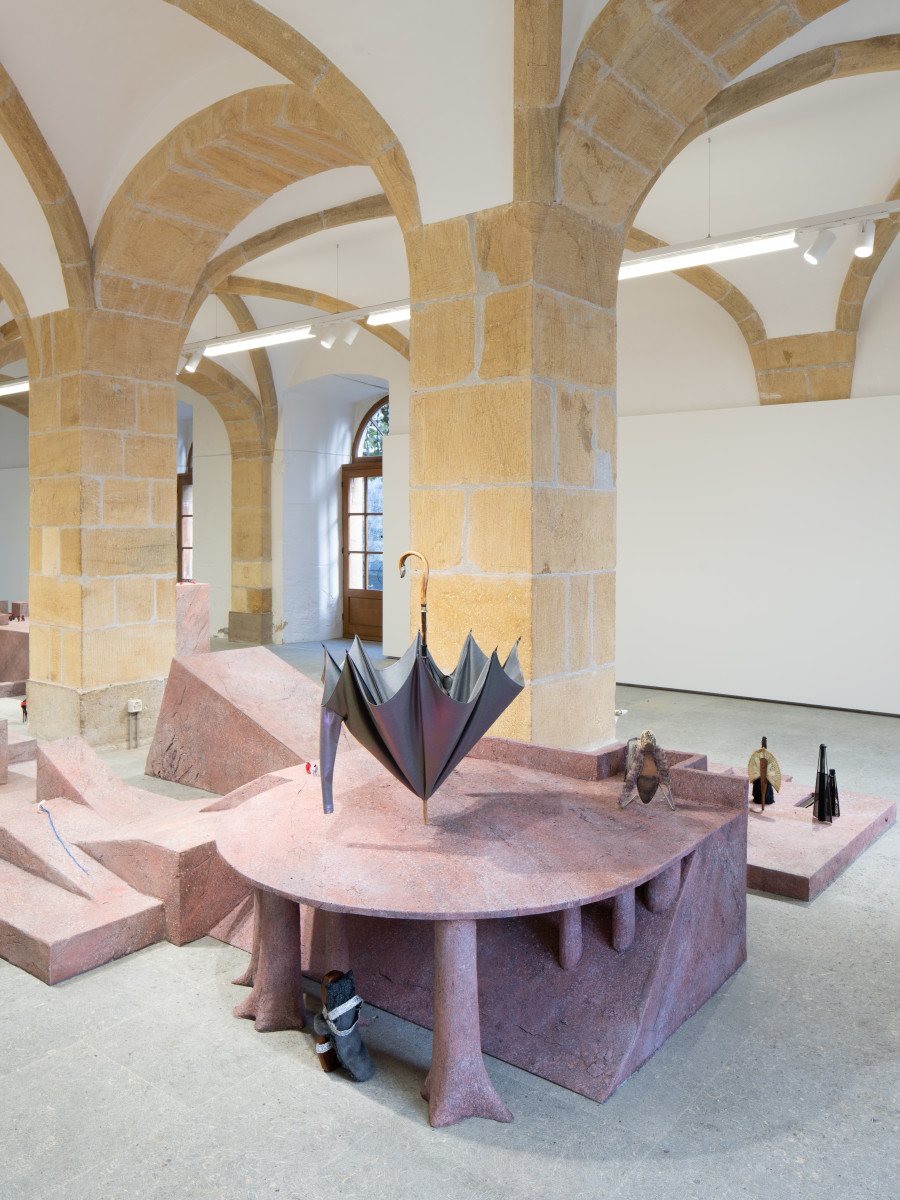 Exhibition view, Accoutrements, Rasmus Myrup, Centre d'Art Contemporain Yverdon-les-Bains (CACY), 2025-2026. Photo credit: Anne-Laure Lechat