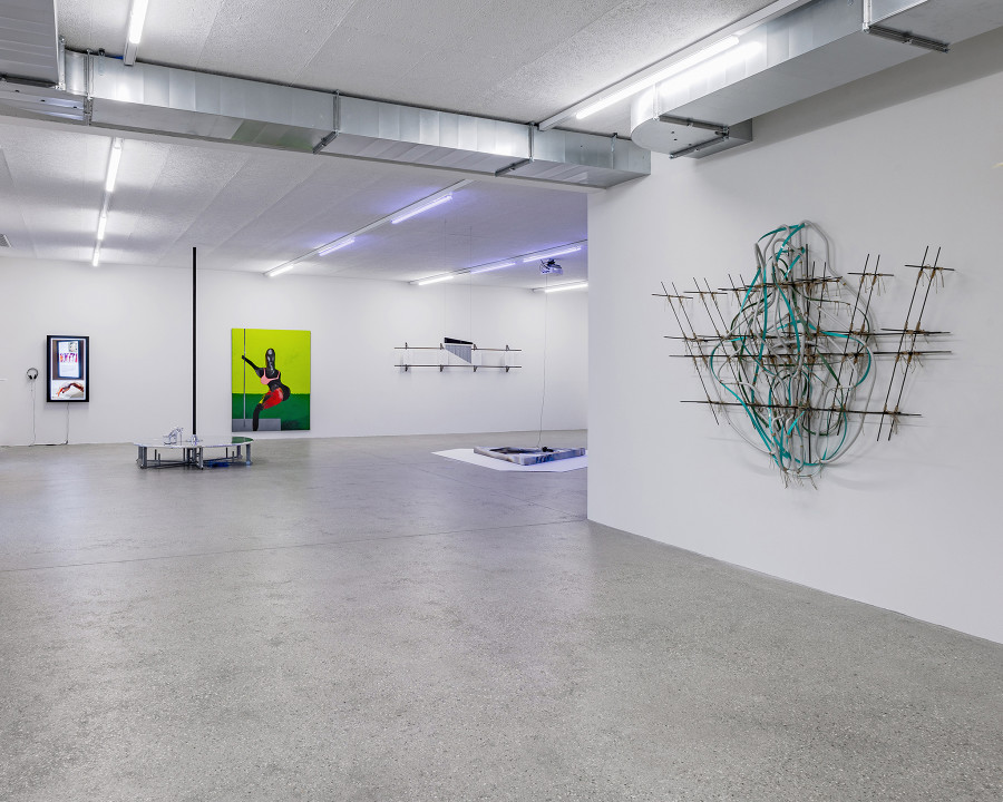 « F(r)ictions of Intimacy » exhibition view at CALM - Centre d'Art La Meute, Lausanne, Switzerland 2024 / Curation Caroline Honorien / Photo: Théo Dufloo / Courtesy of the artist- x-s and CALM - Centre d'Art La Meute.