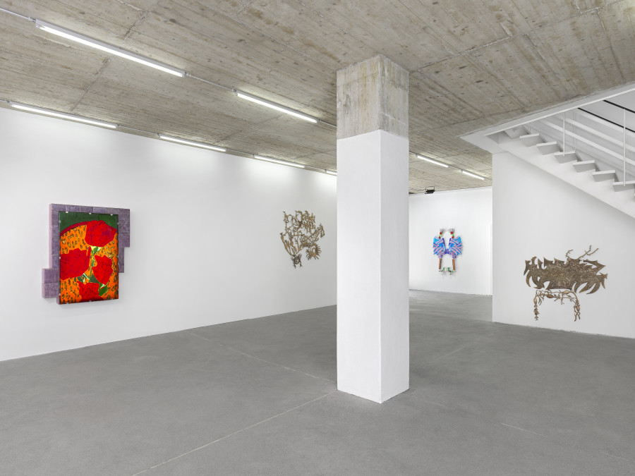 Installation view, Ida Ekblad, Septic Sun, Karma International, Zurich, 2025. Photo: Annik Wetter