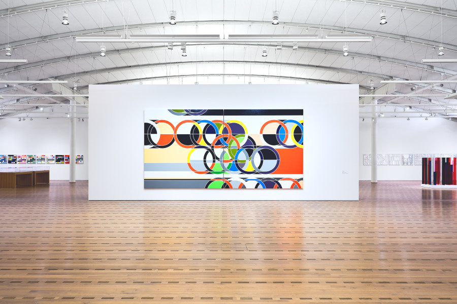 Installation view, Sarah Morris, All Systems Fail, Zentrum Paul Klee, Bern, 29.3. – 4.8.2024. Photo: Rolf Siegenthaler