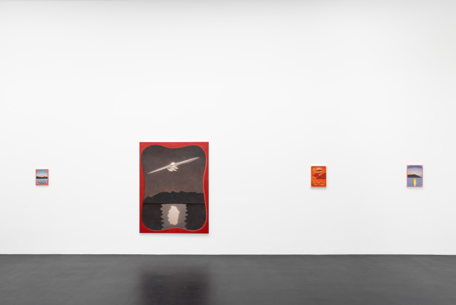 Caroline Bachmann, Lune rousse reflet, 2023 Exhibition view, Galerie Gregor Staiger, Zurich. Courtesy the artist and Galerie Gregor Staiger, Zurich Photography: Galerie Gregor Staiger, Zurich