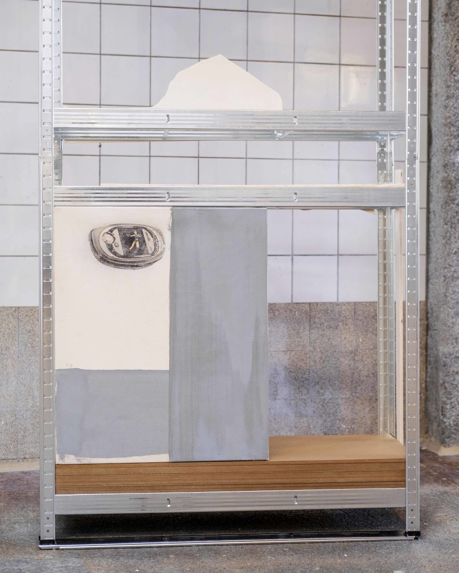 Tudor Ciurescu, Ngage meh, exhibition view, 2025, QG Quarier Général de la Chaux-de- Fonds, Switzerland. Photography: Max Gigon Adatte. Courtesy : All images copyright and courtesy of the artist and QG Quartier Général.