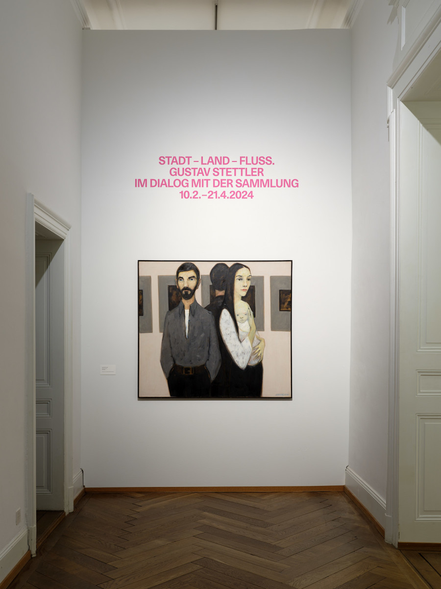 Exhibition view, City-Country-River, Gustav Stettler in Dialogue With The Collection, Kunstmuseum Thun, 2024.