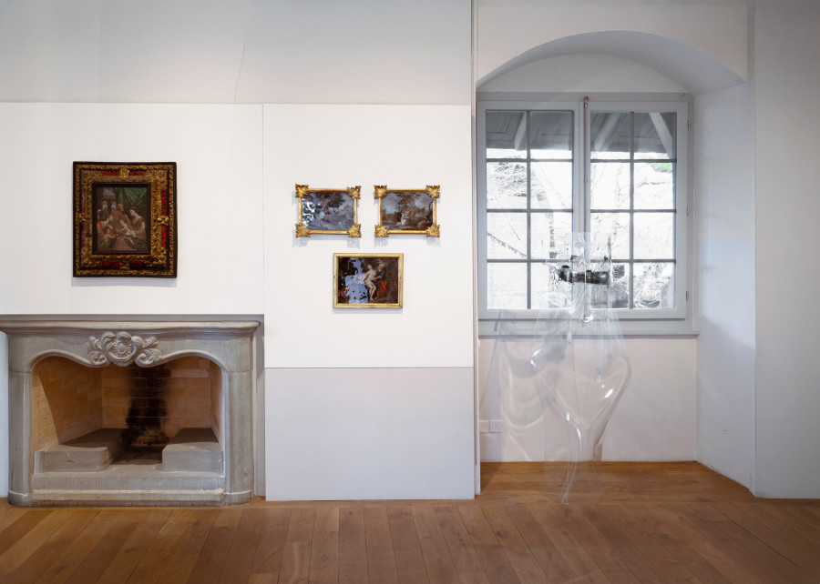 Exhibition view, Sebastian Haas, (Im)permanence, Vitromusée Romont, Freiburg, 2024-2025.