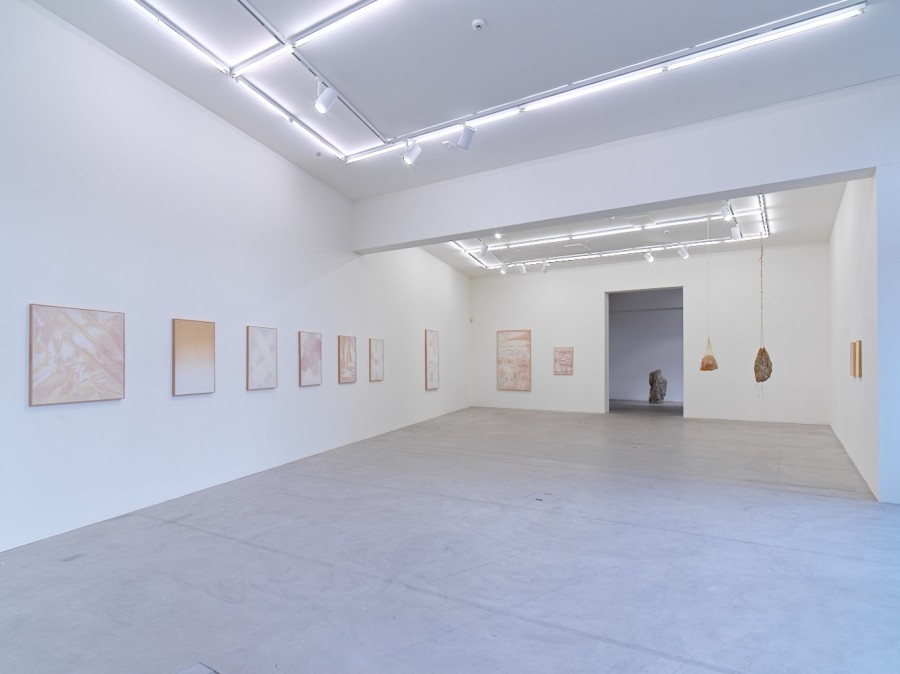Exhibition view, Mirko Baselgia, materia viva, Galerie Urs Meile, Lucerne, Switzerland, 17.3.-29.4.2022, photo by Stefan Altenburger