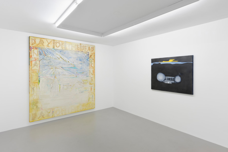 Installation view, Sophie Reinhold, Mercedes Benz, Galerie Philippzollinger, 2022. Photo credit: Conradin Frei