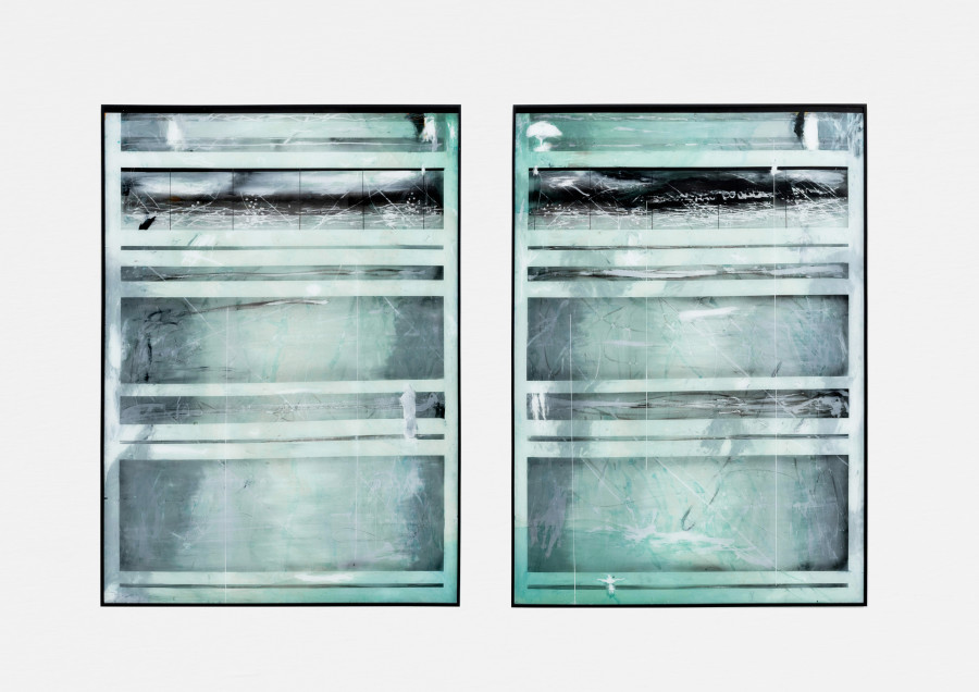 Exhibition view, Sebastian Haas, (Im)permanence, Vitromusée Romont, Freiburg, 2024-2025.
