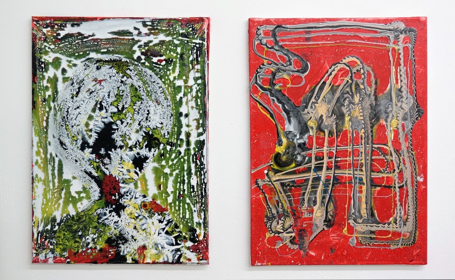 Installation view, Christian Eisenberger, Sehn saat zieh ohne n, Galerie Nicola von Senger, 2022.