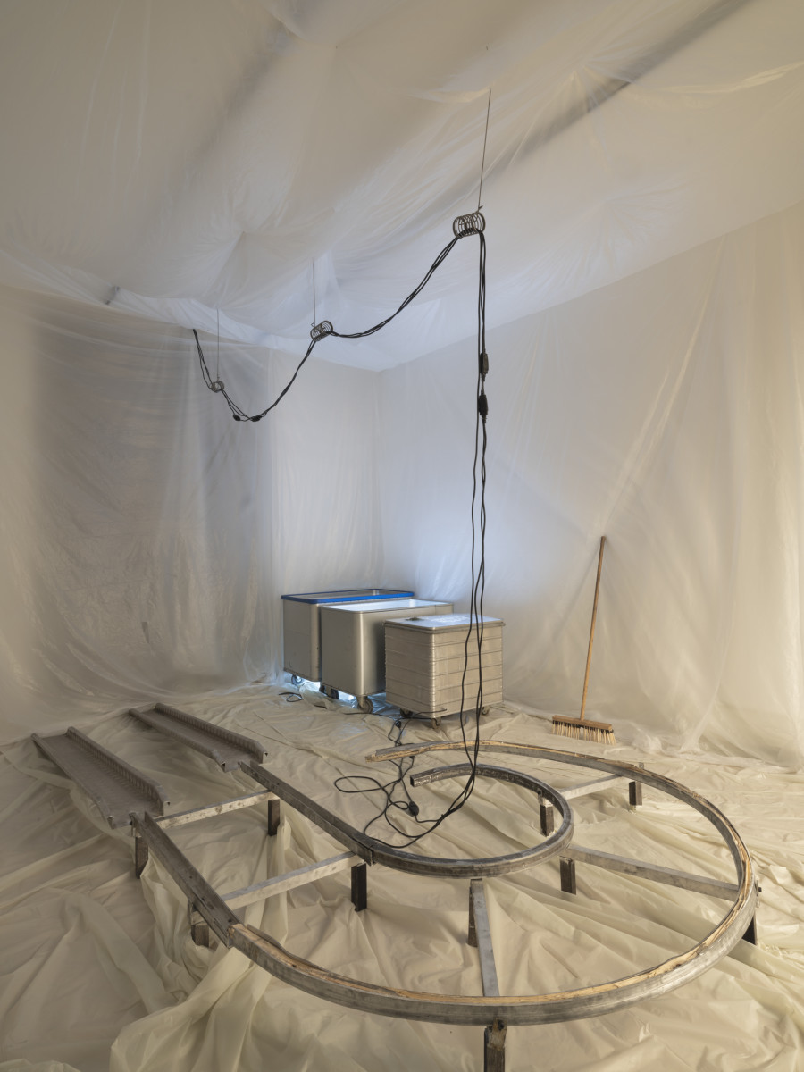 Exhibition view, Bastien Gachet, side gig, Société des Arts de Genève, Palais de l’Athénée, 2024. Photo credit: Julien Gremaud