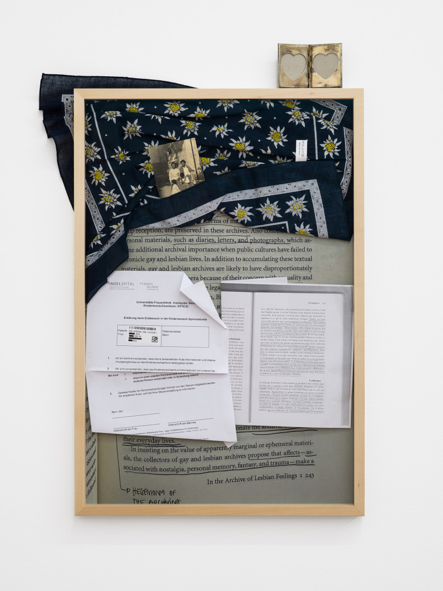 Alizé Rose-May, Did You Know That The Edelweiss Isn’t A Flower, But A Set Of A Thousand Florets Gathered Into Several Heads, installation view Stadtgalerie Bern, 2025. Photography: Cedric Mussano. Copyright and courtesy of the artists and Stadtgalerie, Bern