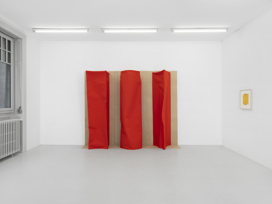 Installation view, Franz Erhard Walther, Skopia, 2025. Photo credit: © Julien Gremaud, courtesy Franz Erhard Walther and Skopia