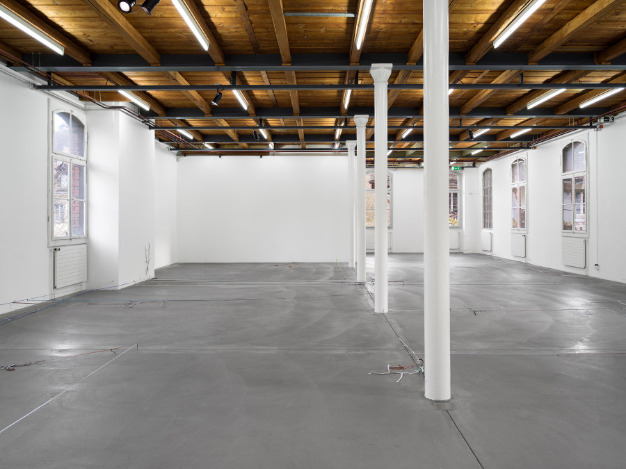 Olga Balema, The bizarre space of complex numbers, installation view, Kunsthalle Friart Fribourg, 2025. Photo: Cedric Mussano