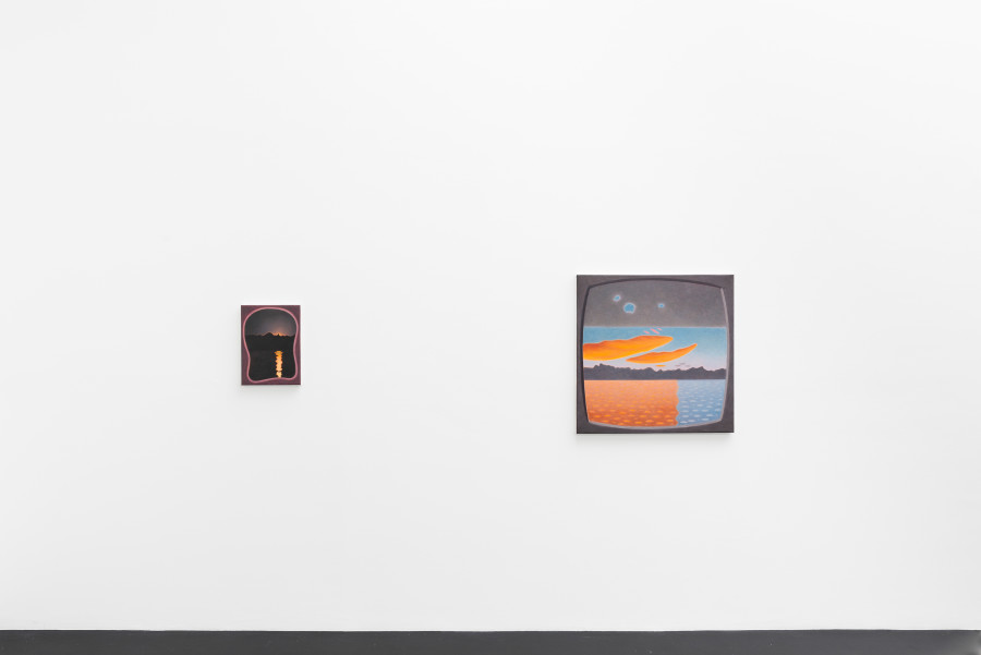 Caroline Bachmann, Lune rousse reflet, 2023 Exhibition view, Galerie Gregor Staiger, Zurich. Courtesy the artist and Galerie Gregor Staiger, Zurich Photography: Galerie Gregor Staiger, Zurich