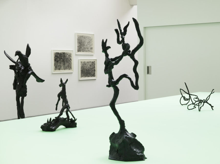 Installation View, Barry Flanagan at von Bartha, Basel, 21 May – 31 July 2021. Image courtesy the Estate of Barry Flanagan and von Bartha. Photo: Simon Schwyzer.