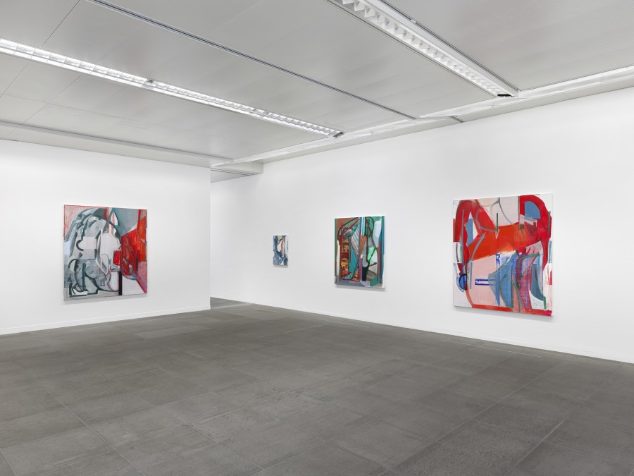 Installation view Amy Sillman. Oh, Clock!, Kunstmuseum Bern, 2024, photo: © Annik Wetter