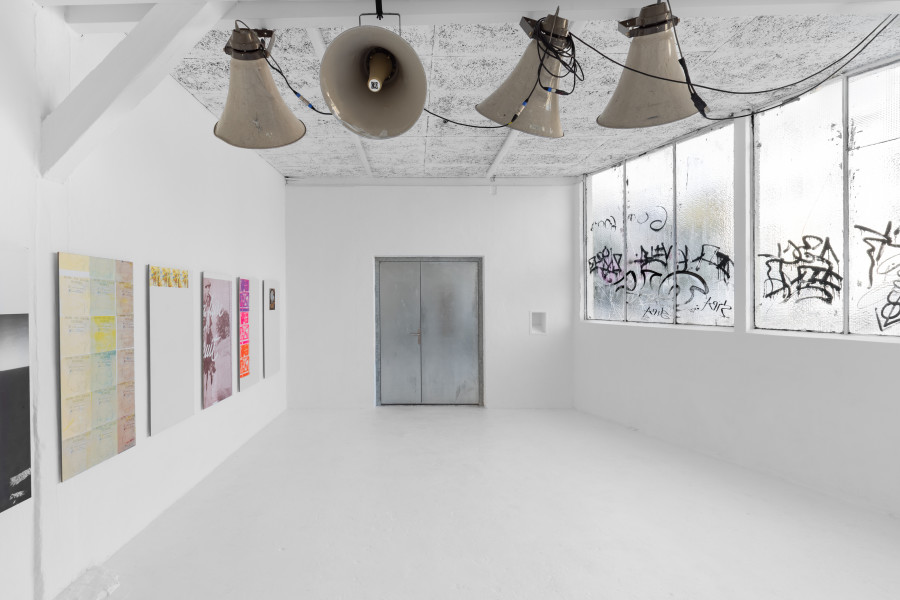 Exhibition view, Livia de Goumoëns, A Horse collection from or for Vanessa Rossetto/a sound recollection, KISSED THEN BURNED, Geneva, 2026. Photo credit: Antoni Aeby