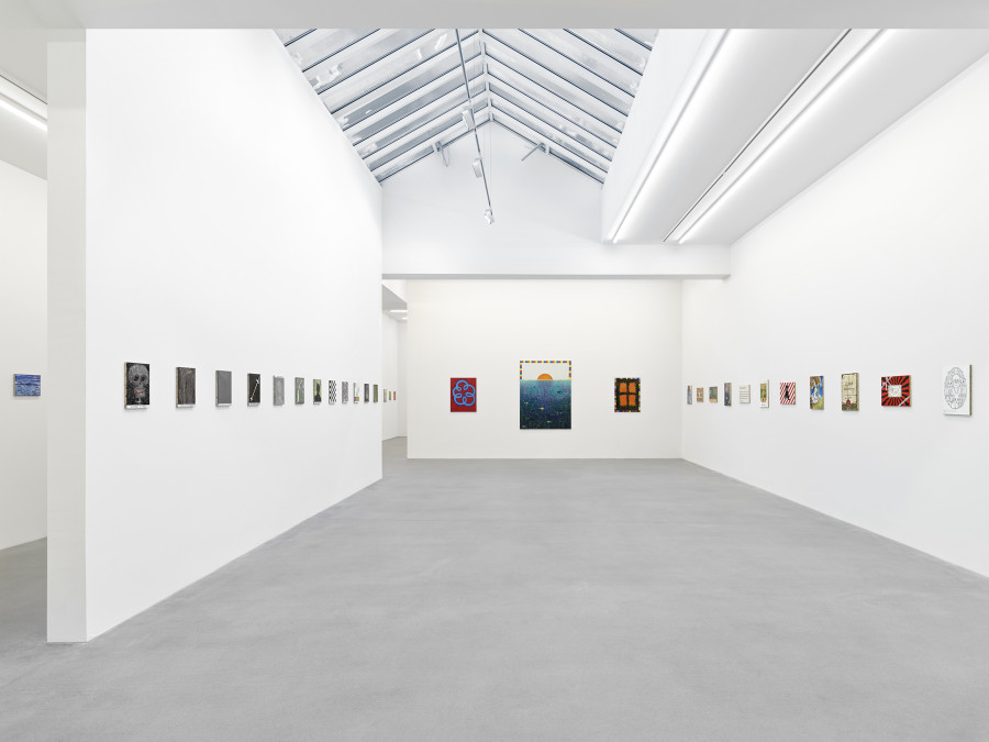 Installation view, Jean-Frédéric Schnyder, ŒL AUF LEINWAND, Galerie Eva Presenhuber, Zurich, Waldmannstrasse, 2024. © Jean-Frédéric Schnyder. Courtesy the artist and Galerie Eva Presenhuber, Zurich / Vienna. Photo: Stefan Altenburger Photography, Zürich