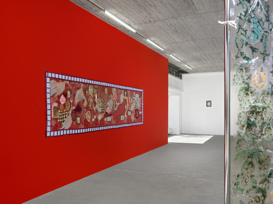 Sadaf H Nava, Vanity, Ornamental Madness in the Shadow of a Dionysian Mask, installation views, Karma International, Zurich, 2023. Photo credits: Annik Wetter