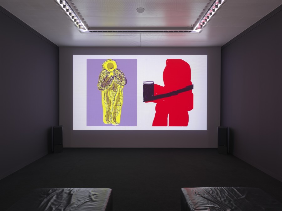 Installation view Amy Sillman. Oh, Clock!, Kunstmuseum Bern, 2024, photo: © Annik Wetter