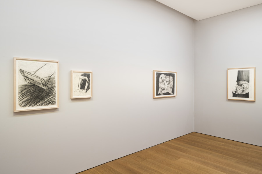 Exhibition view, Naissance et vie des formes, Dessins contemporains de la collection, MCBA Lausanne, 2022.