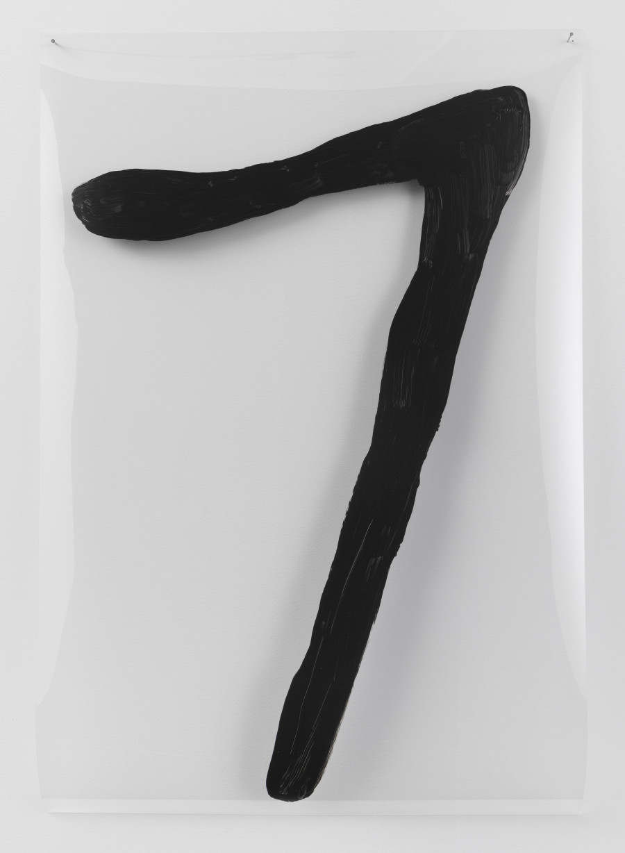Steffani Jemison, Same Time, 2017, Acrylic on clear polyester film, 76.2 x 50.8 cm