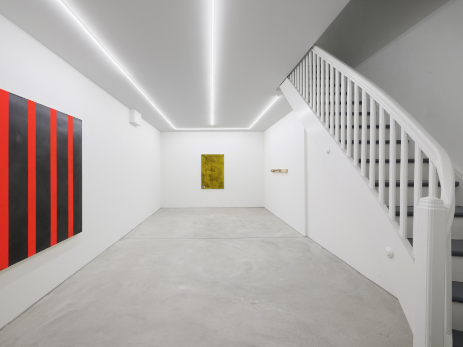 Installation view, Elegiac, Sarah Brahim, David Lindsay and Sophie Reinhold. Galerie Philippzollinger, 2024.