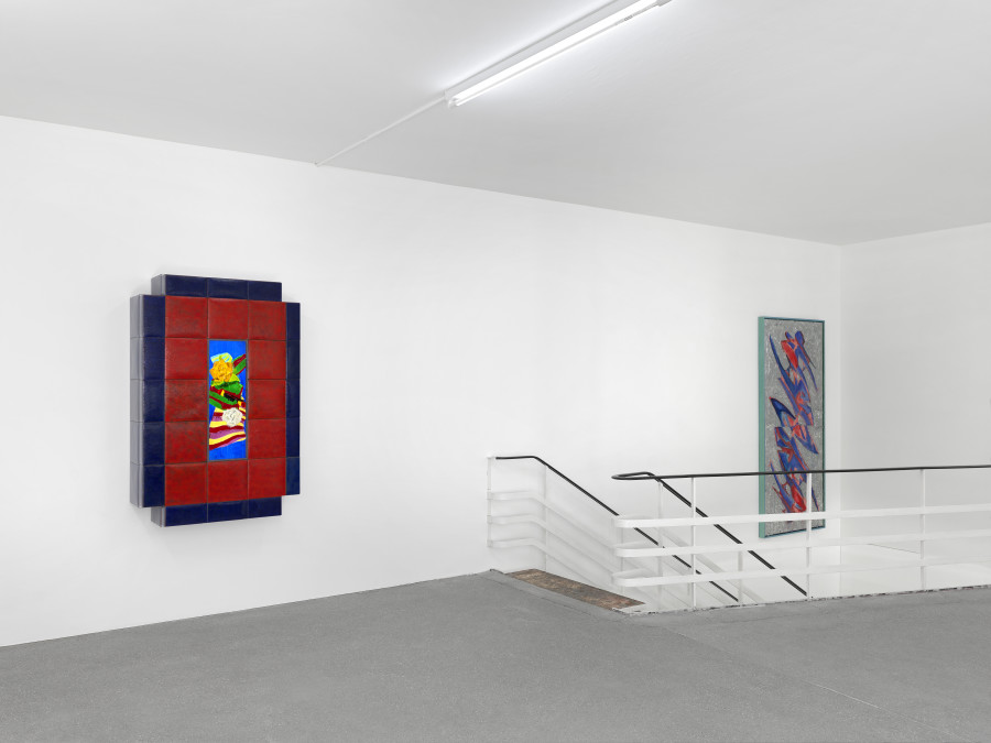 Installation view, Ida Ekblad, Septic Sun, Karma International, Zurich, 2025. Photo: Annik Wetter
