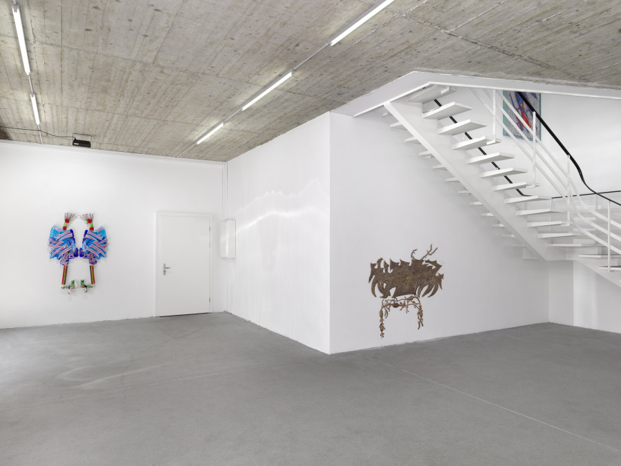 Installation view, Ida Ekblad, Septic Sun, Karma International, Zurich, 2025. Photo: Annik Wetter