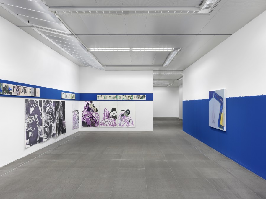 Installation view Amy Sillman. Oh, Clock!, Kunstmuseum Bern, 2024, photo: © Annik Wetter
